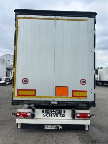 Open semitrailer with tarp SCHMITZ SCB S3T, VARIOS, LIFTACHSE, EDSCHA-VERDECK,