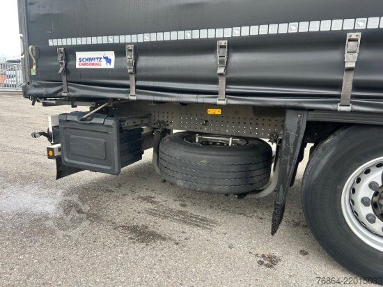 Open semitrailer with tarp SCHMITZ SCB S3T, VARIOS, LIFTACHSE, EDSCHA-VERDECK,