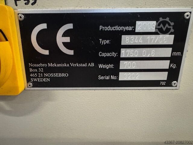 CNC 4 Walzen Rundbiegemaschine LUNA 8344  17/06