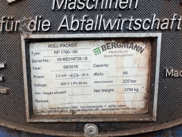 Shredding plant Bergmann Rollpacker RP7700-180