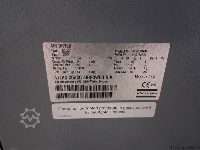 Refrigeration dryer compressed air Atlas Copco FD 120