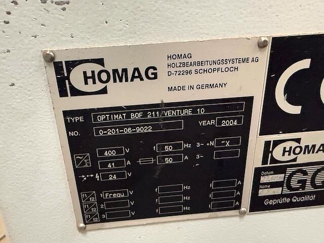Bearbeitungszentrum Homag Optimat BOF 211 Venture 10