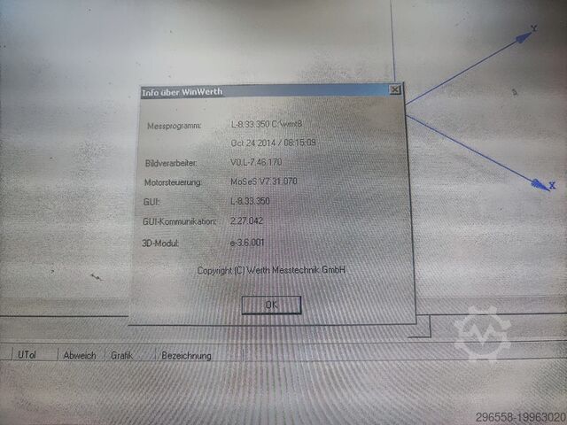 Coordinate measuring machine Werth Videocheck S 3D