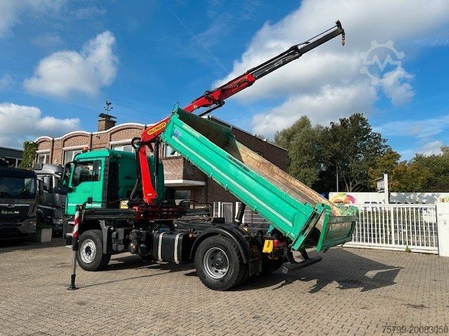 Dreiseitenkipper LKW MAN 18.460 MEILLER 3SKipp PALFINGER PK 12002EH 4x2