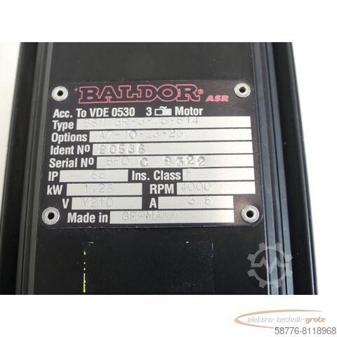 Control unit Baldor BSM 3R -3-75-B14 Servomotor SN:9322 + Stegmann TE60