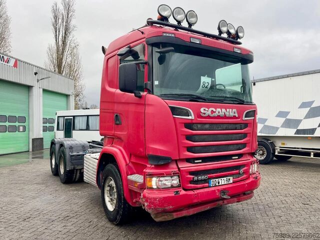 Chassis with cab Scania R580 V8 6x4,  RETARDER, 614915 km FULL SPRING! ...
