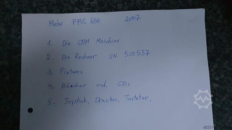 Coordinate Measuring Machine MAHR PMC 650