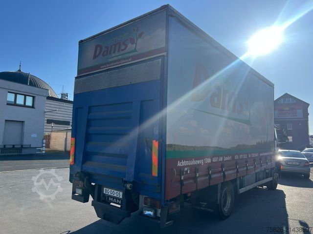 Flatbed truck with tarp MAN 14.224 6 Zylinder*LBW*AHK*