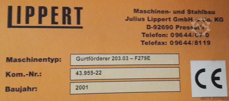 Belt conveyor Lippert 7535-550-400