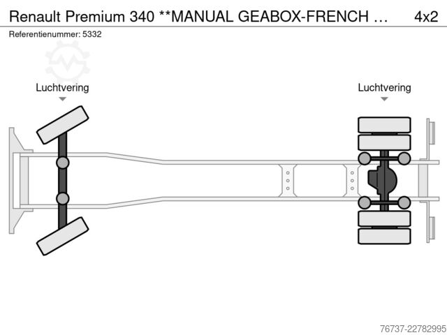 Sliding tarpaulin Renault Premium 340 **MANUAL GEABOX-FRENCH TRUCK**