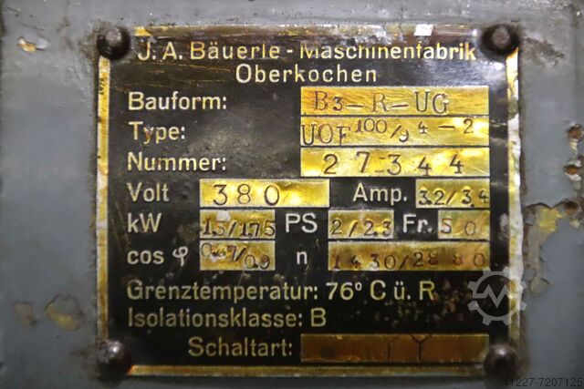 Elektromotor 1,5/1,75 kW 1430/2880 U/min Bäuerle UOF100/94-2