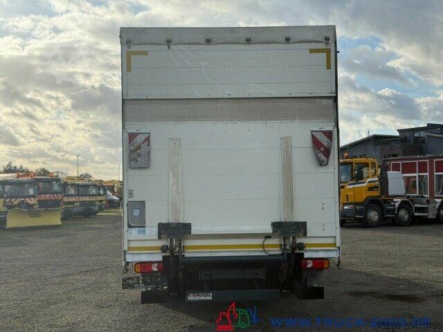 Flatbed truck with tarp DAF LF220 Plane Spriegel Ladebordwand Dautel 1500 Kg
