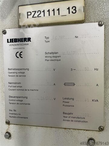 Zahnrad-Abwälzfräsmaschine - vertikal LIEBHERR LC 182