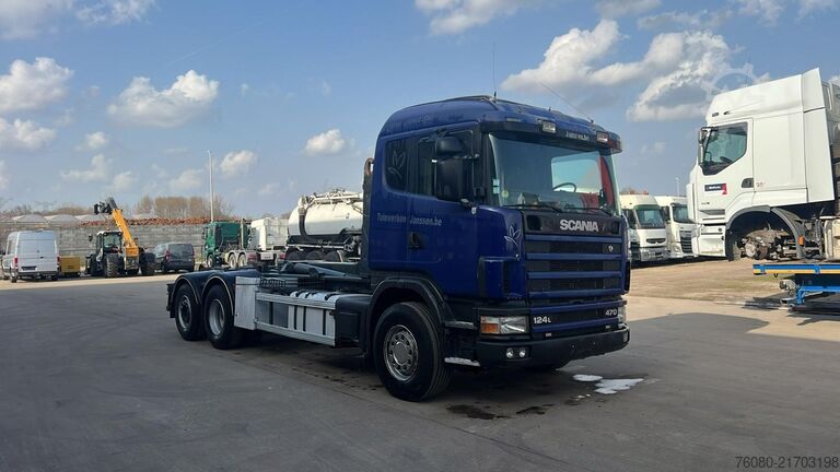 Hook arm system Scania 124 - 470 (BELGIAN TRUCK / 6X2 / PDE / GOOD CON...