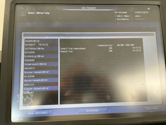 Digitaldruckmaschine Minolta AccurioPress C4070 incl. Fiery, Paperdeck, Finisher and Duplex