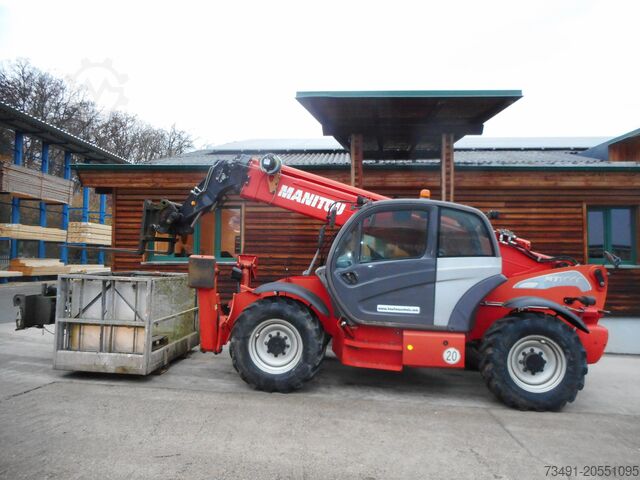 Telescopic handler Manitou MT 1440 mit Arbeitskorb + Gabel