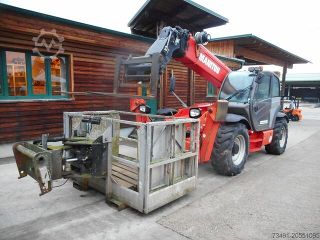 Telescopic handler Manitou MT 1440 mit Arbeitskorb + Gabel