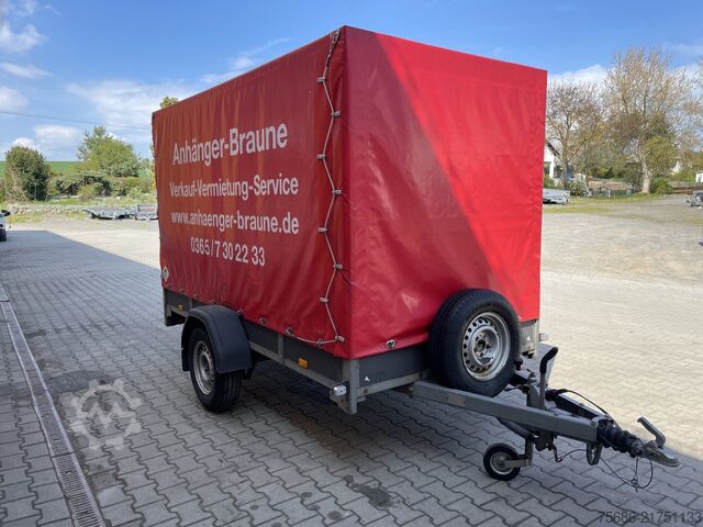 PKW-Anhänger SARIS Woody FW 150 Einachser Tieflader Plane