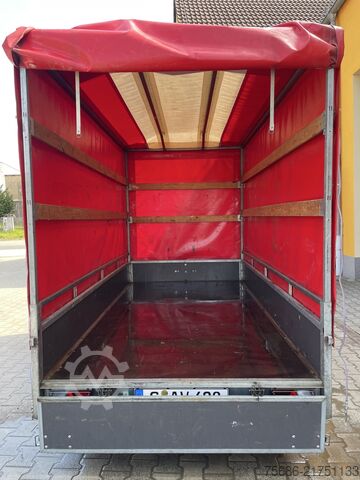 PKW-Anhänger SARIS Woody FW 150 Einachser Tieflader Plane