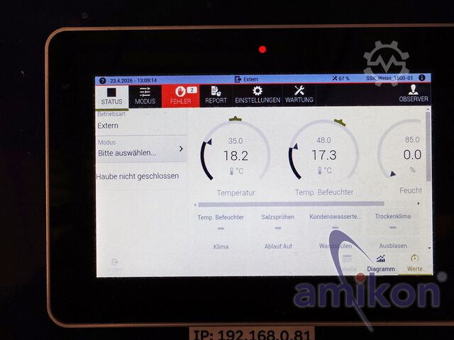Salt spray and climate test chamber 1450L Weiss Technik SaltEvent SC/UKWT 1500