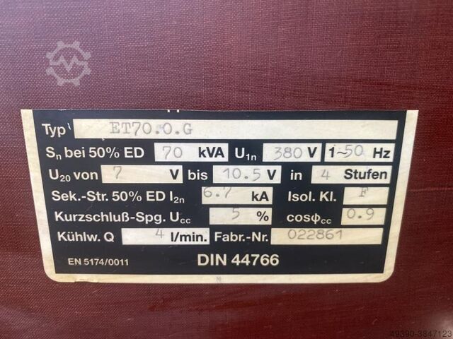 Schweißtrafo, Hochstrom- Transformator, Trafo; für Puntschweißmaschinen, Widerstandschweißmaschine, ELREX 3x ET70.0.G