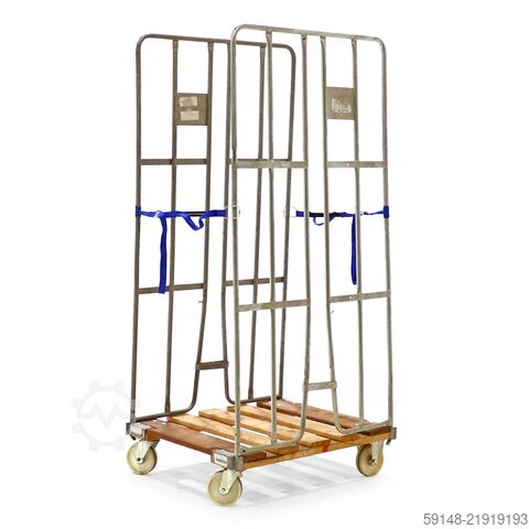 Used 2-Sides clamp fences + 2 nylon tensioning belts , L: 800, W: 680, H: 1700 (mm). Kruizinga 98-3410GB