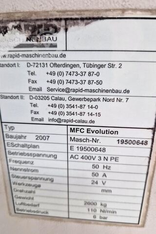 Machining center Rapid MFC EVOLUTION II