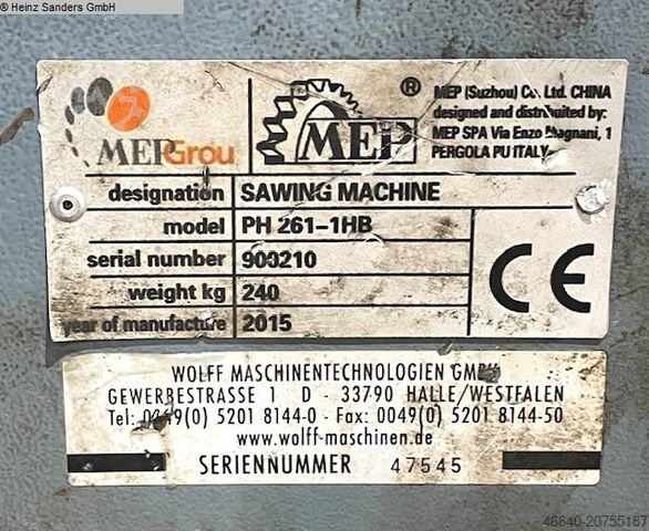Bandsäge MEP Shark 261-1 HB
