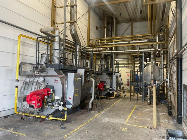 Steam boiler installation (2x 2300 kg/h) Viessmann 2300 kg/hr + Weishaupt burner Vitomax 200 HS + G8/1-D ZMD