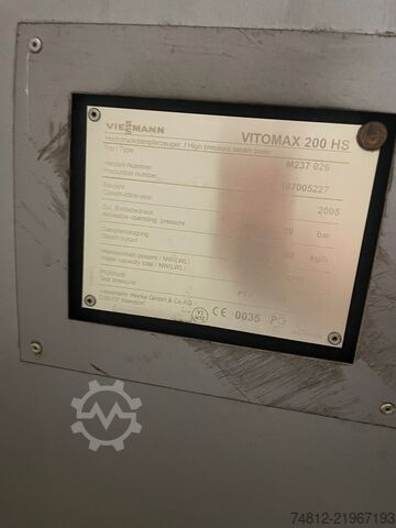 Steam boiler installation (2x 2300 kg/h) Viessmann 2300 kg/hr + Weishaupt burner Vitomax 200 HS + G8/1-D ZMD