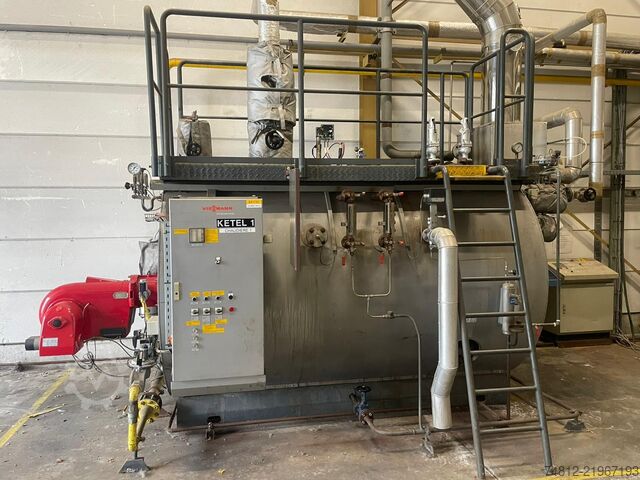 Steam boiler installation (2x 2300 kg/h) Viessmann 2300 kg/hr + Weishaupt burner Vitomax 200 HS + G8/1-D ZMD