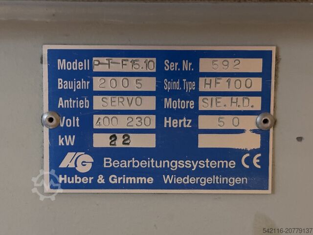 5-Achsen-Fräsmaschine Huber & Grimme P-T-F 15-10