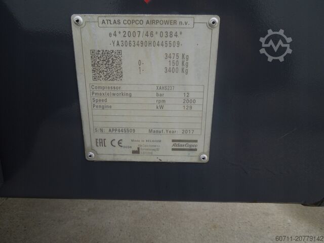Kolbenkompressor Atlas Copco XAHS237