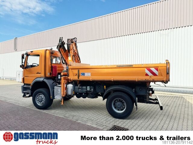 Kipper LKW Mercedes-Benz Axor 1833 AK 4x4, Winterdienstausstattung, Kran