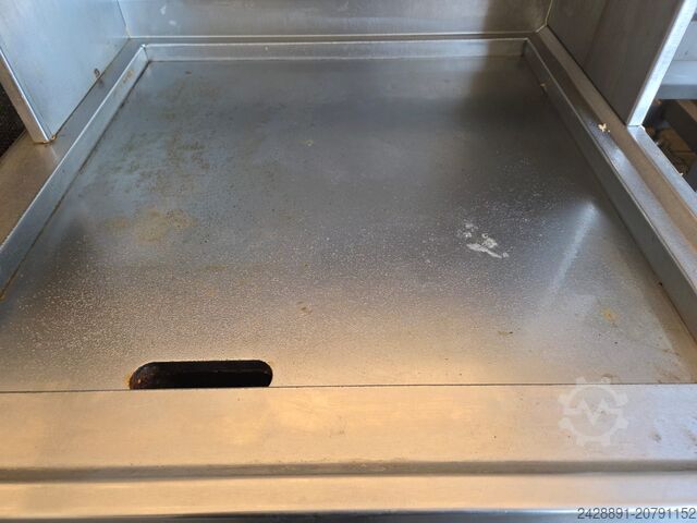 Dreikammer-Fritteuse mit Bratplatte und Bain-Marie. Kiremko HRF 2