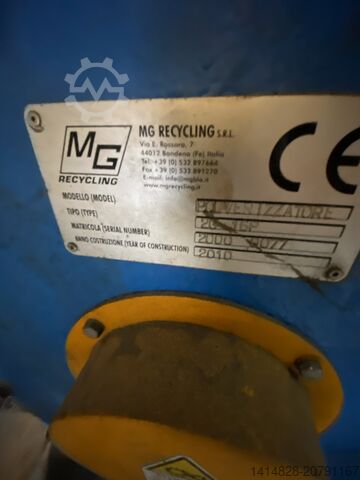 Granulierlinie für Kupferkabel MG Recycling Matrix 400
