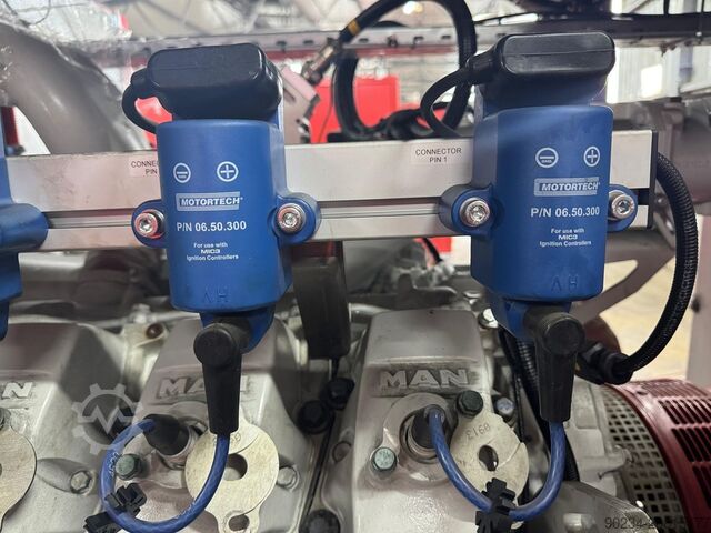 130 kW, 400 V, 50 Hz MAN / Marelli Biogas-BHKW-Anlage MAN UPB 12-L-W-E3262E302