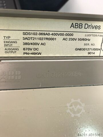 Servo Drives 46kW overhauled ABB SDS 100, 3ADT211027R0001