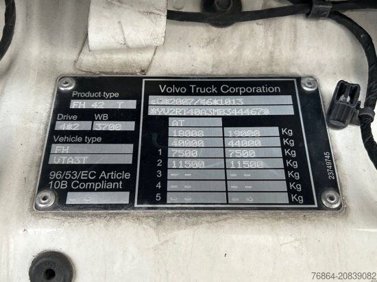 Volumen SZM VOLVO FH 500 E6, LOW DECK, I-SHIFT, I-SAVE, VOLL-LUFT, STANDKLIMA