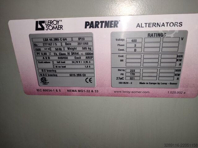 Diesel generator ELECTRA MOLINS EMJ-225 AUT_MP12 INSO