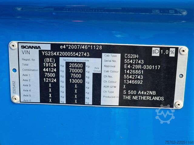 Standard-SZM Scania S500 NGS Highline 4x2 - Retarder - Full air - P...