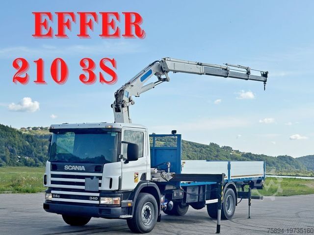 Truck-mounted crane van SCANIA 114 G 340 * PRITSCHE 7,00m * EFFER 210 3S + FUNK