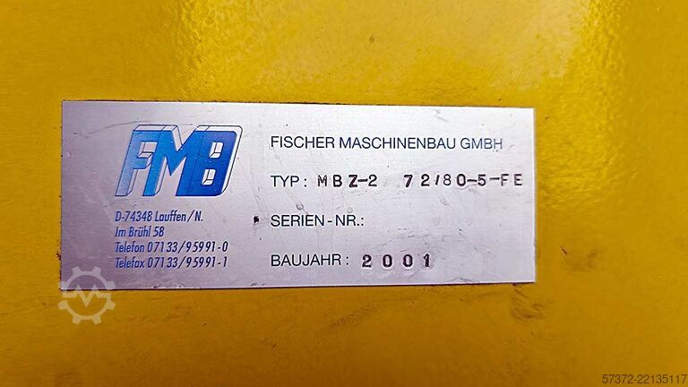 CNC Machining Center Fischer Maschinenbau MBZ-2 72/80-5-FE