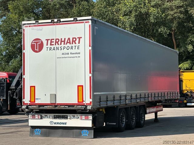 Open semitrailer with tarp KRONE SD Curtainsider EDSCHA CodeXL Liftachse