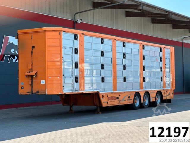 Livestock semitrailer Finkl SAV35 4.Stock Hubdach Lift Tränke Tridec
