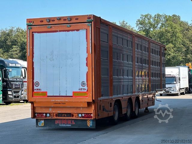 Livestock semitrailer Finkl SAV35 4.Stock Hubdach Lift Tränke Tridec