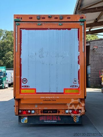 Livestock semitrailer Finkl SAV35 4.Stock Hubdach Lift Tränke Tridec