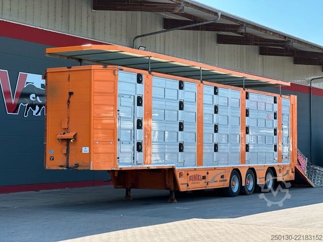 Livestock semitrailer Finkl SAV35 4.Stock Hubdach Lift Tränke Tridec