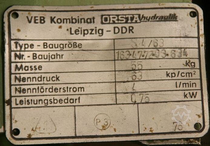Hydraulikaggregat 4 l 63 bar Orsta Hydraulik S4/63