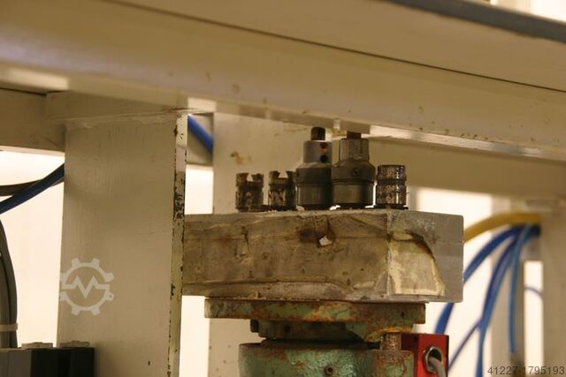 Beschlagbohrmaschine Eigenbau mit Anschlägen